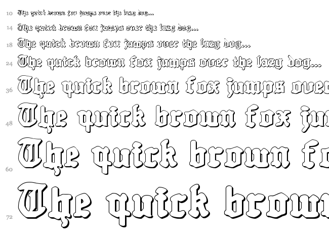 Quest Knight font waterfall