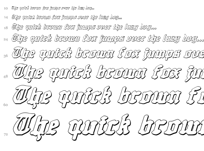 Quest Knight font waterfall