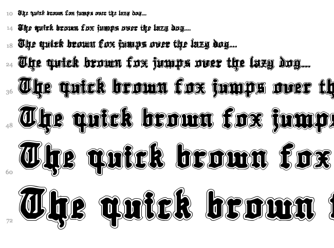 Quest Knight font waterfall