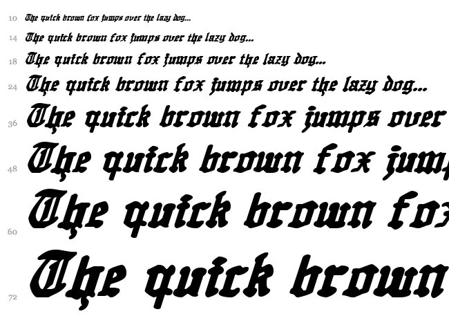 Quest Knight font waterfall