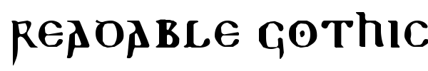 Readable Gothic font