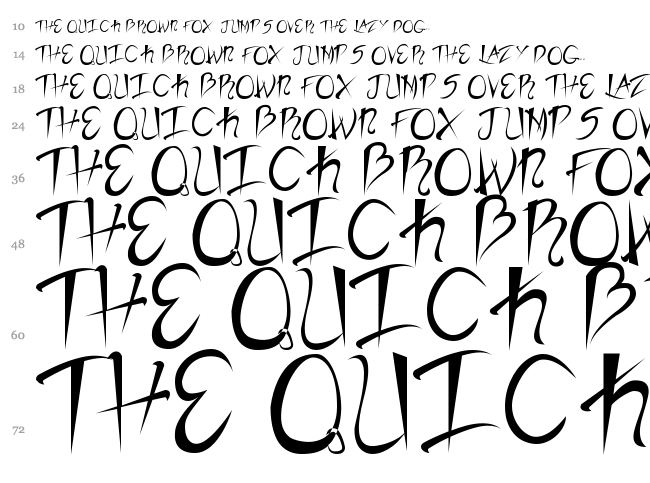 Rebel Slasher font waterfall