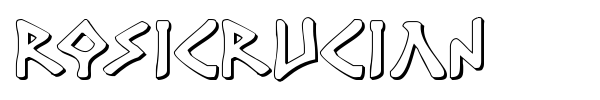 Rosicrucian font preview