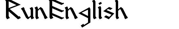 RunEnglish font