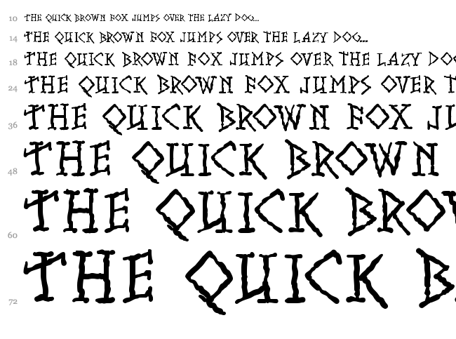 Runish MK font waterfall