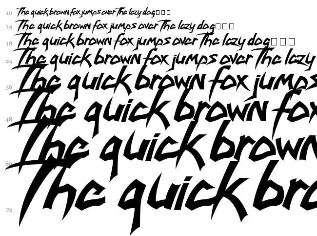 Savatage font waterfall
