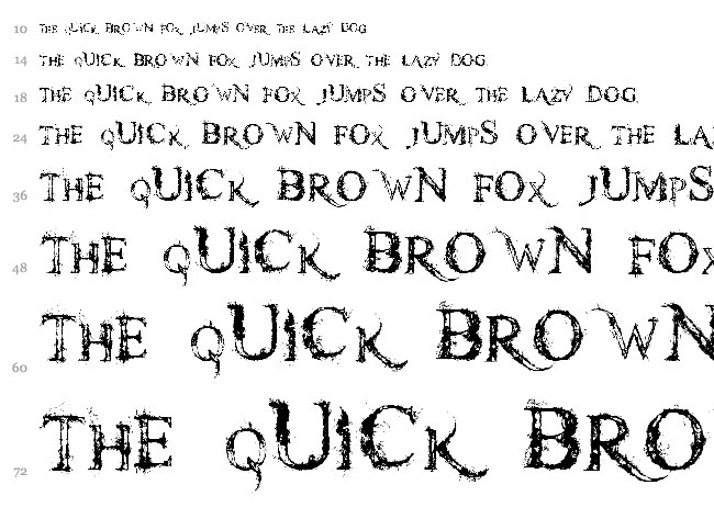 Scorchflash font waterfall