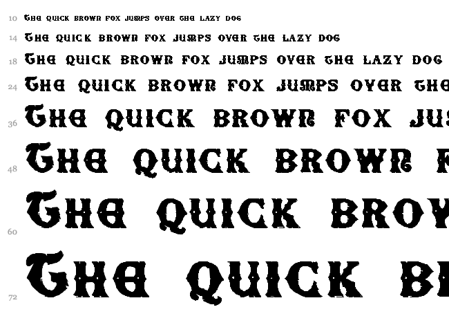Senectus Morbus font waterfall
