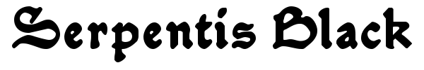 Serpentis Black font