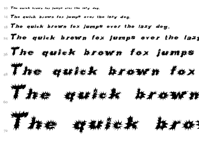 Shock Rock font waterfall