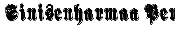Sinisenharmaa Perkele font