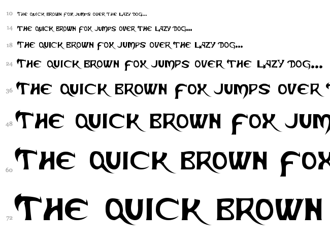 Skeksis font waterfall