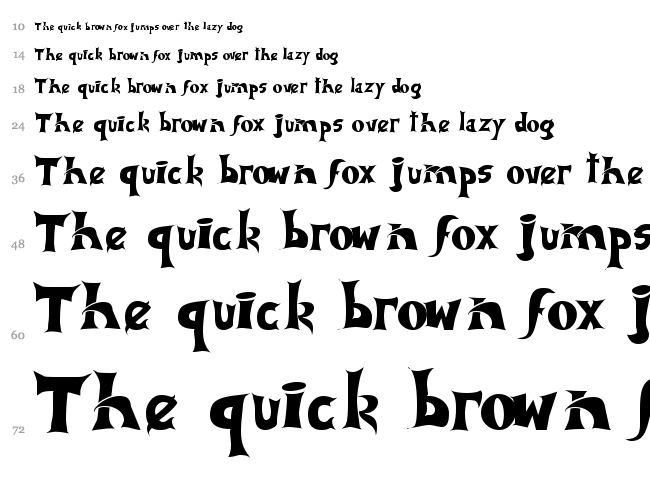 Spawn font waterfall