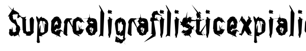 Supercaligrafilisticexpialidoc font