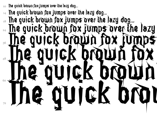 Supercaligrafilisticexpialidoc font waterfall