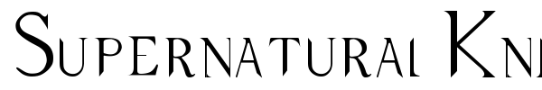 Supernatural Knight font