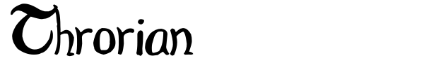 Throrian font preview