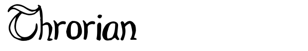 Throrian font preview