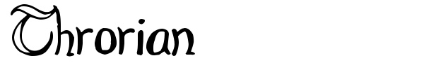 Throrian font preview
