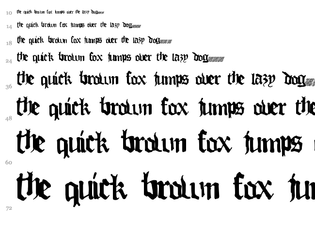 Thug Love DT font waterfall