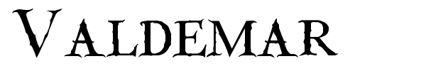 Valdemar font preview
