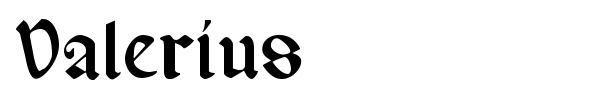 Valerius font preview