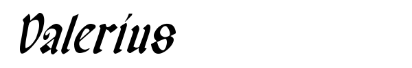 Valerius font preview