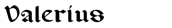 Valerius font preview