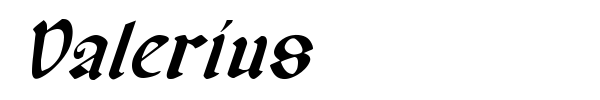 Valerius font preview