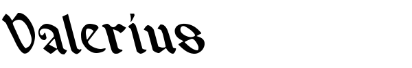 Valerius font preview