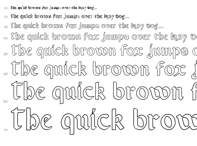Valerius font waterfall