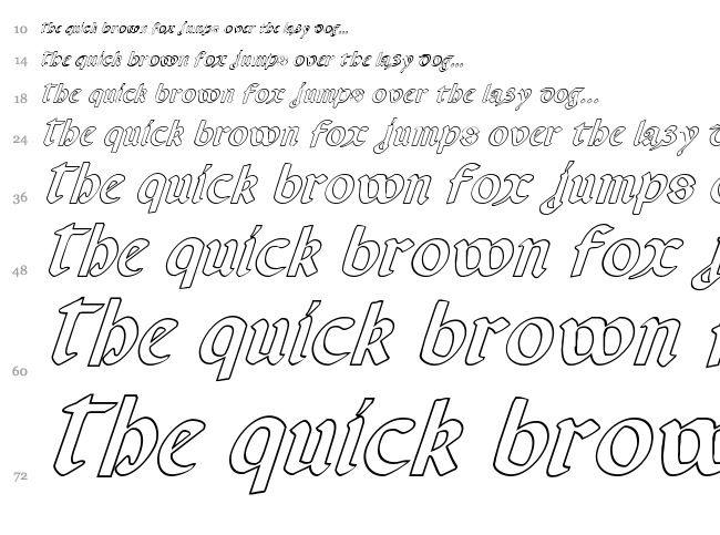Valerius font waterfall