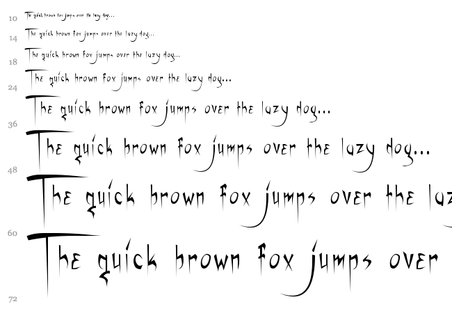 Vampiress font waterfall
