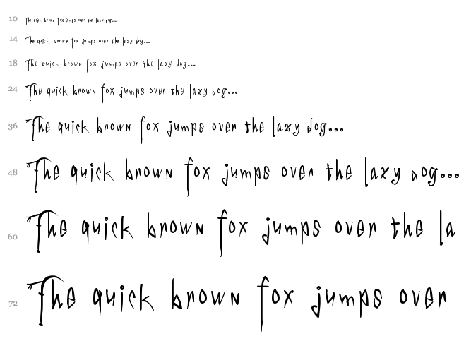Vampyriqua font waterfall