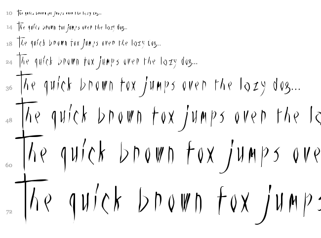 Vampyrish font waterfall