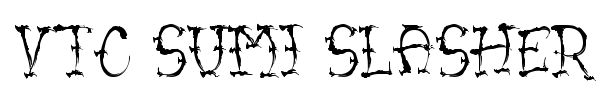 VTC Sumi Slasher One font preview