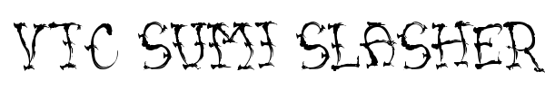 VTC Sumi Slasher One font preview