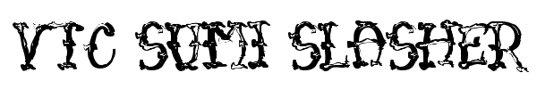 VTC Sumi Slasher One font preview