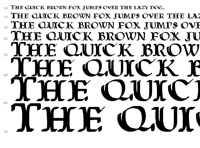Wars of Asgard font waterfall