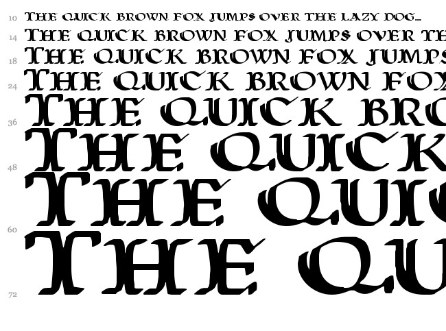 Wars of Asgard font waterfall