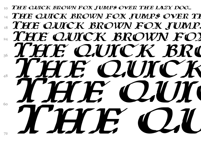 Wars of Asgard font waterfall