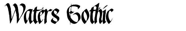 Waters Gothic font