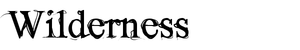 Wilderness font