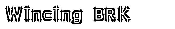 Wincing BRK font