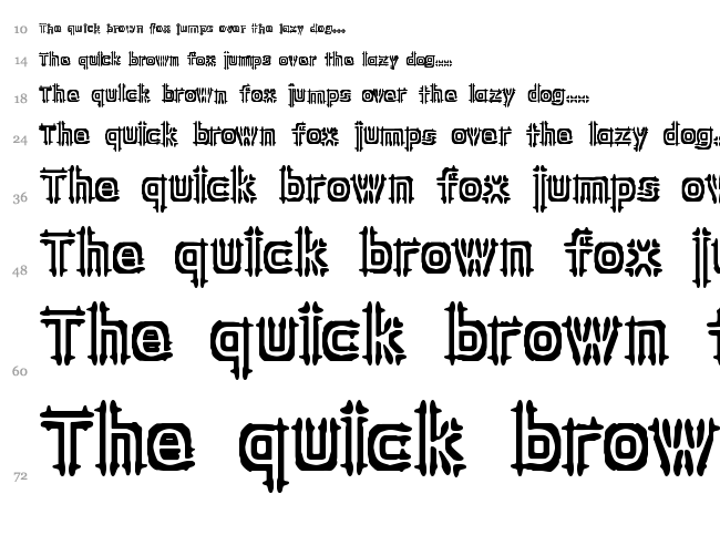 Wincing BRK font waterfall