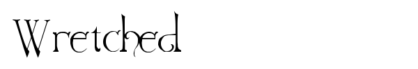 Wretched font