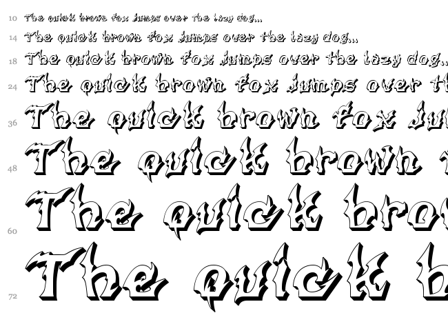 Xanax font waterfall