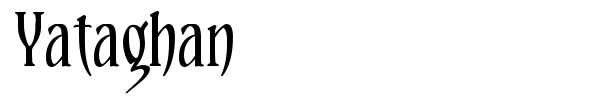 Yataghan font preview