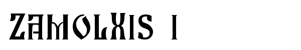 Zamolxis I font
