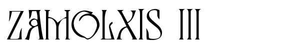 Zamolxis III font